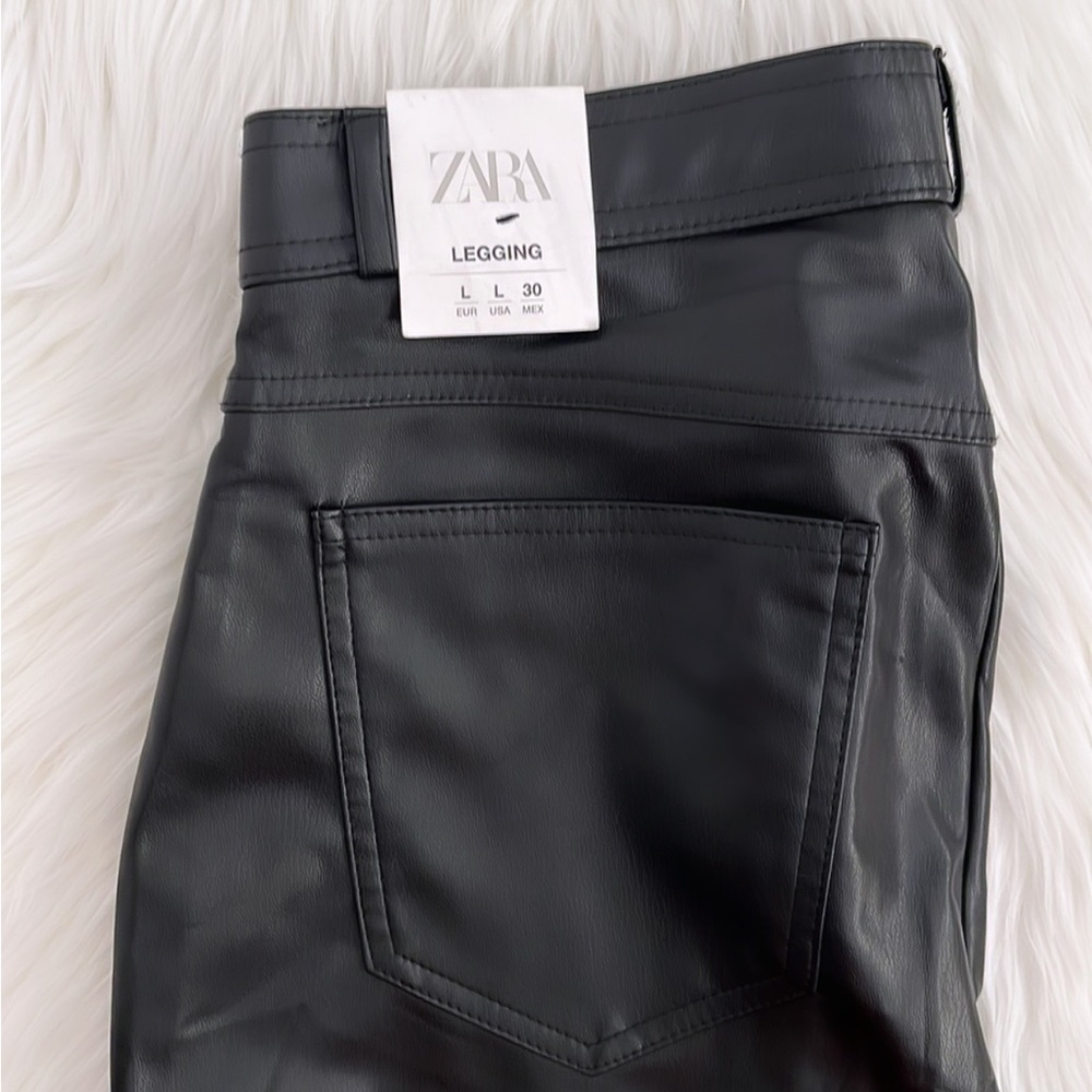•HP• Zara High Waisted Faux Leather Leggings - Picture 4 of 11